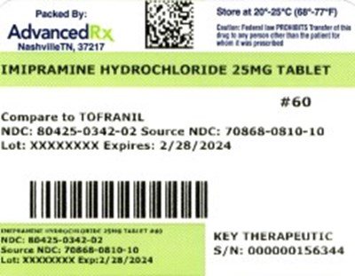 Lael 2 (Imipramine Hydrochloride 25mg 80425 0342 02)